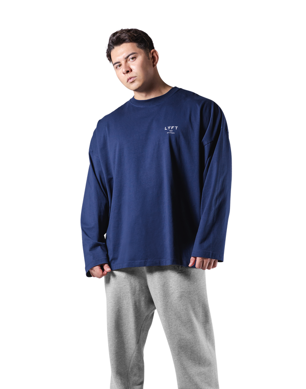 LÝFT Extra Big Long T-Shirt - Navy