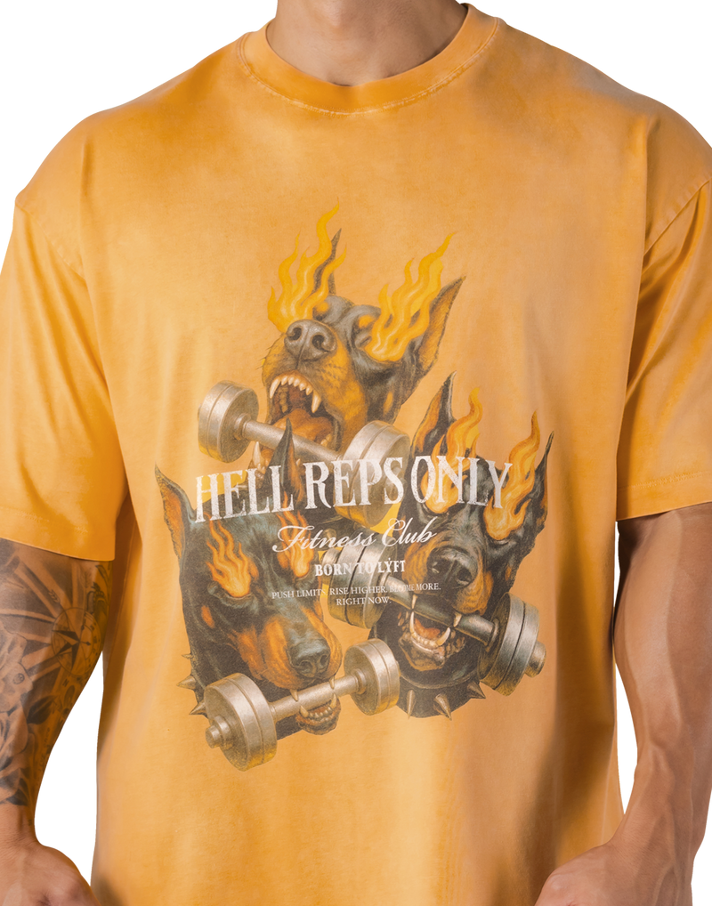 Triple Dog Graphic Vintage Big T-Shirt - Yellow – LÝFT Triple Dog Graphic Vintage Big T-Shirt - Yellow – LÝFT