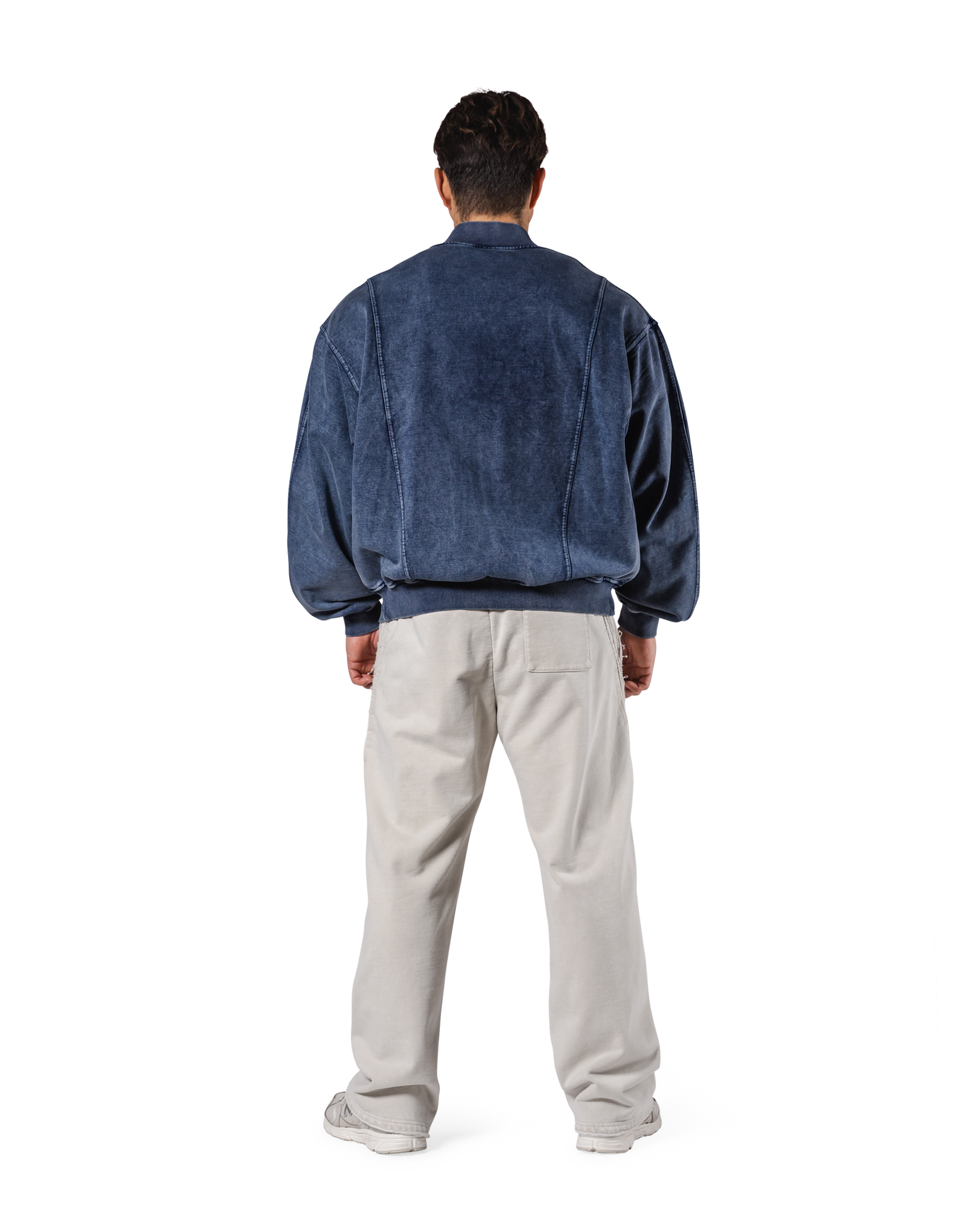 Vintage Sweat Bomber Jacket - Navy – LÝFT