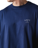 LÝFT Extra Big Long T-Shirt - Navy