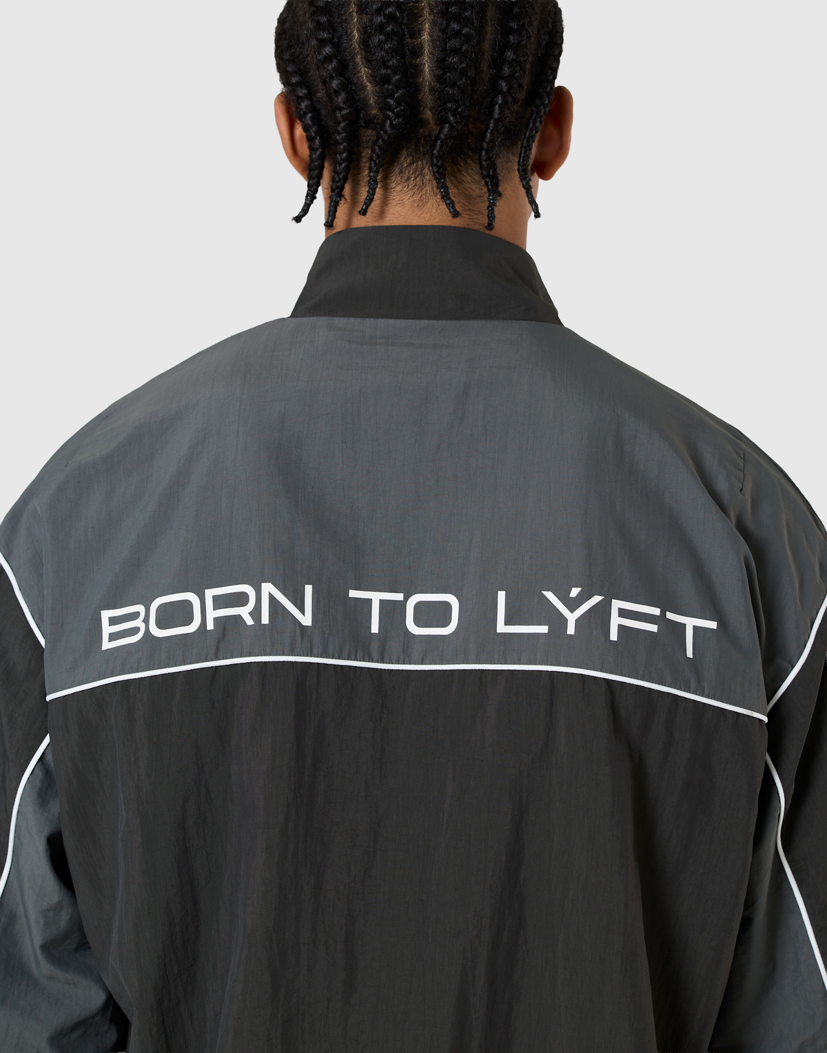 BORN TO LÝFT Racing Nylon Jacket - Grey