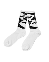 Faded Graphic Socks - White