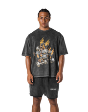 Triple Dog Graphic Vintage Big T-Shirt - Black