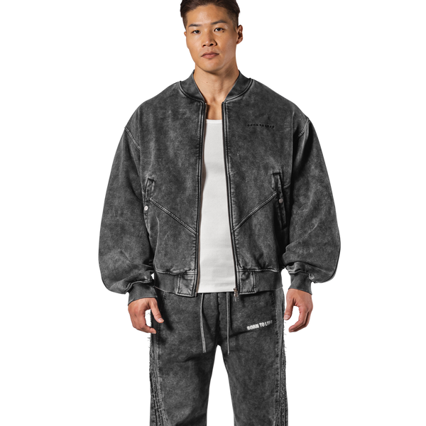 Vintage Sweat Bomber Jacket - Black – LÝFT Vintage Sweat Bomber Jacket - Black – LÝFT
