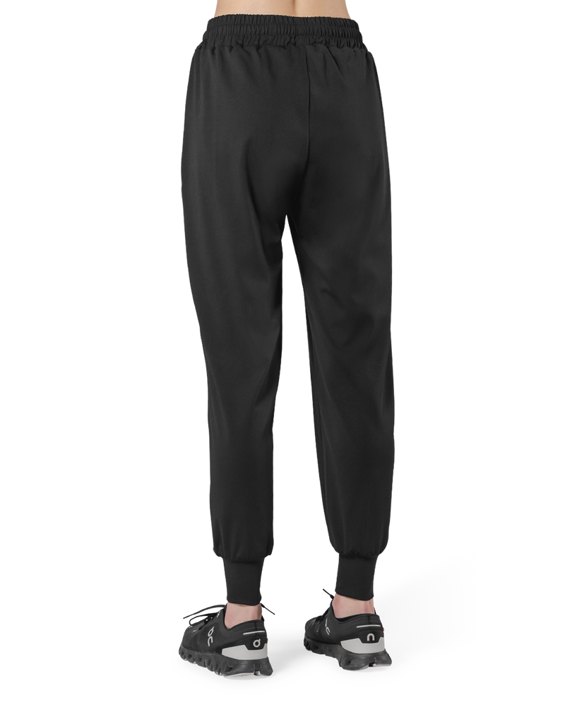 Stretch Pleats Jersey Pants 2 - Black