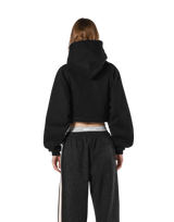 Pile Wappen Cropped Hoodie - Black