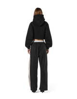 Pile Wappen Cropped Hoodie - Black