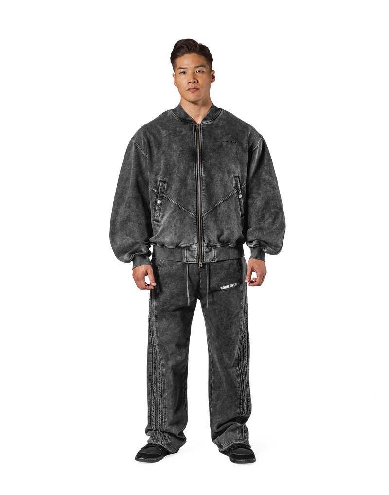 Vintage Sweat Bomber Jacket - Black – LÝFT Vintage Sweat Bomber Jacket - Black – LÝFT