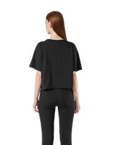 Old Logo Wide Cropped T-Shirt - Black