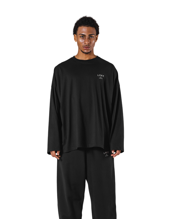 LÝFT Extra Big Long T-Shirt - Black