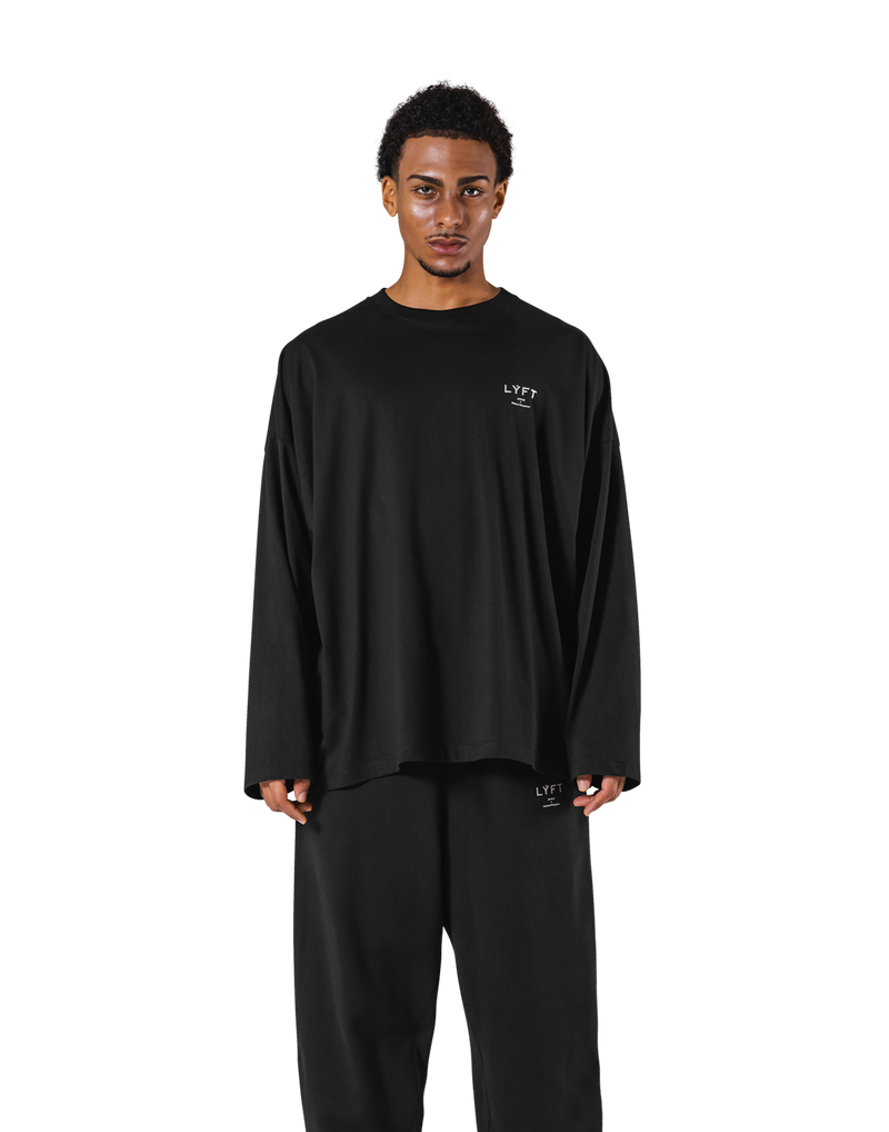 LÝFT Extra Big Long T-Shirt - Black