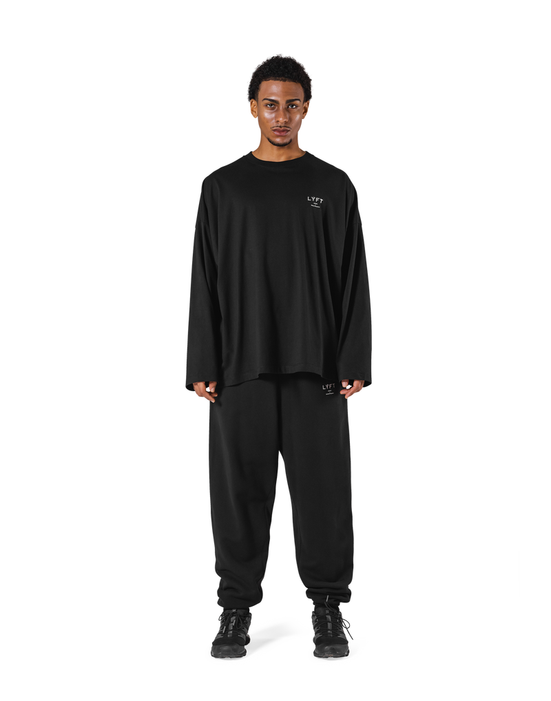 LÝFT Extra Big Long T-Shirt - Black