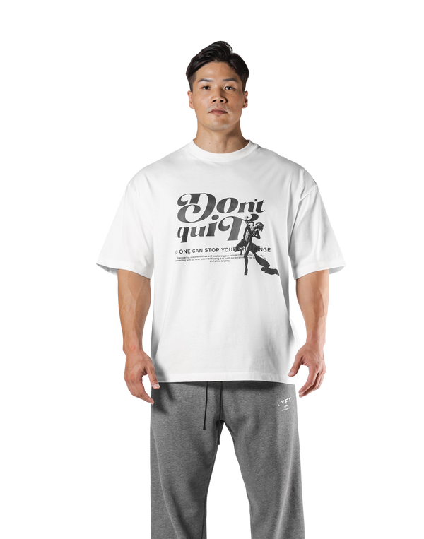 "Do it" Graphic Big T-Shirt  - White