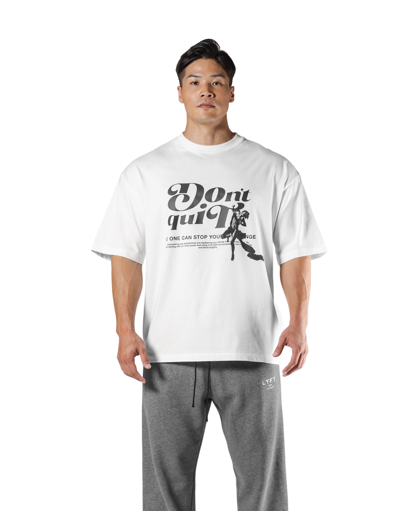 "Do it" Graphic Big T-Shirt  - White