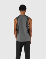 Round Pattern Waffle Nylon Stretch No Sleeve - D.Grey