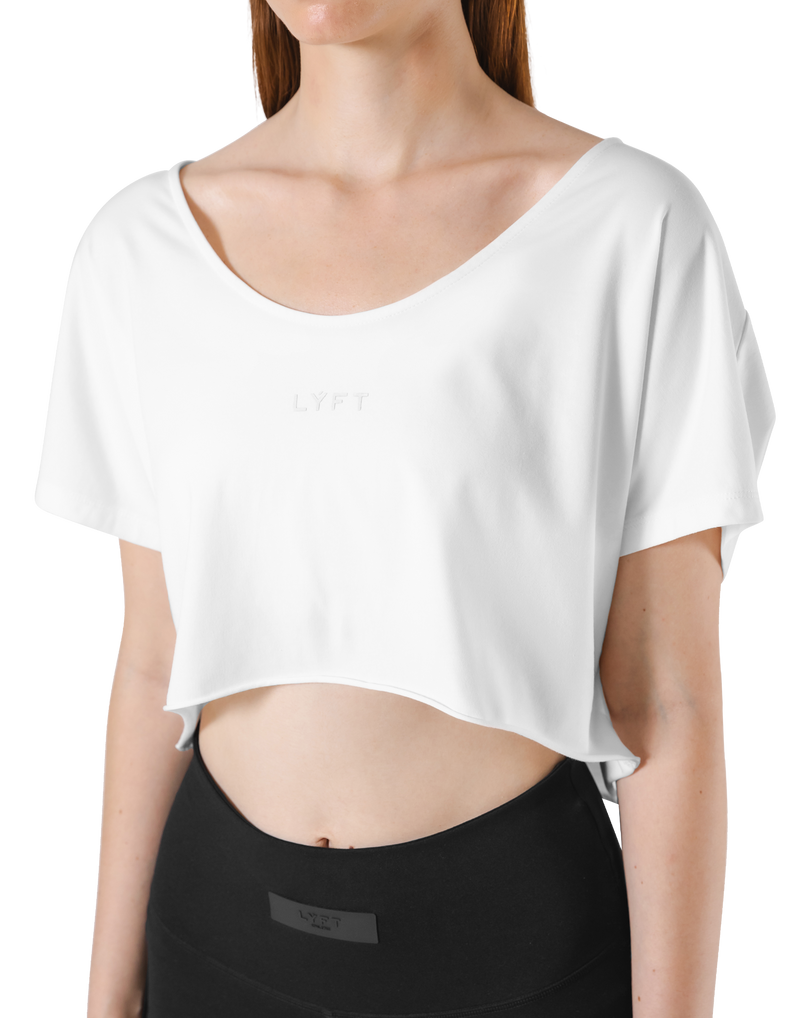 Loose Fit Stretch T-Shirt - White