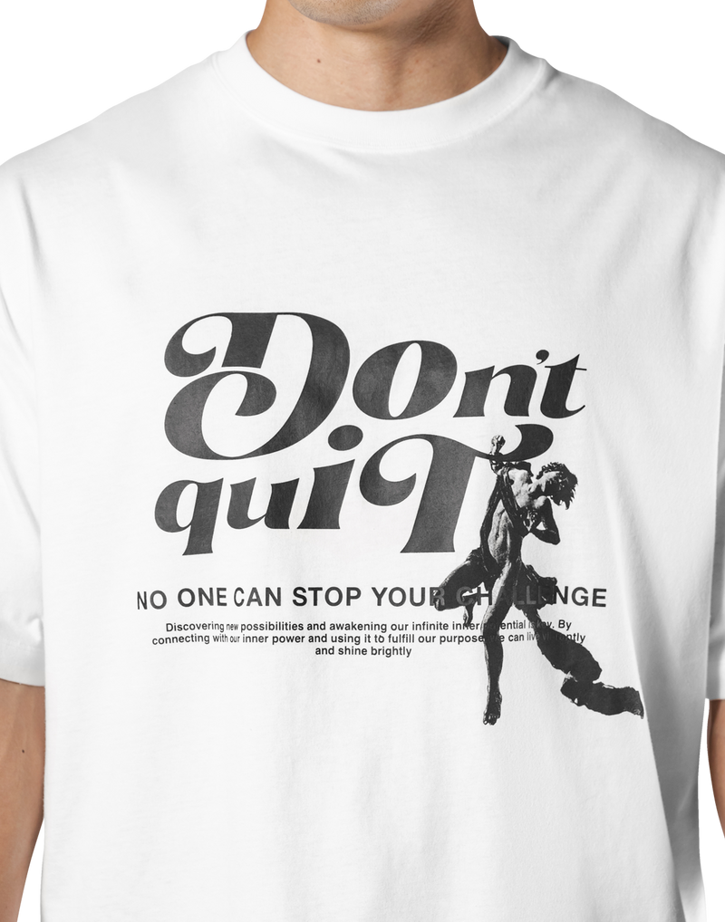 "Do it" Graphic Big T-Shirt  - White