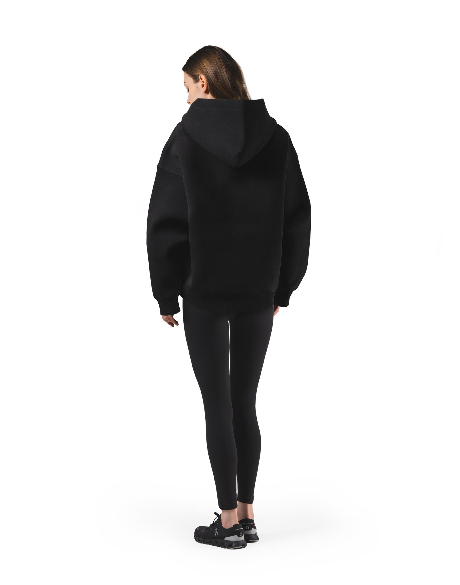 Double Face Zip-Up Hoodie - Black – LÝFT
