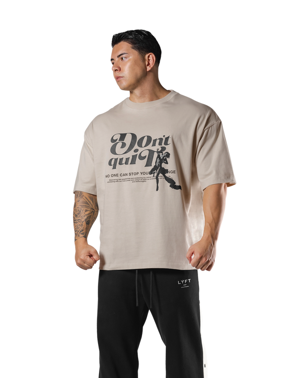 "Do it" Graphic Big T-Shirt  - Ivory