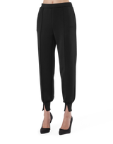 Double Knit Tapered Easy Pants - Black