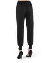 Double Knit Tapered Easy Pants - Black