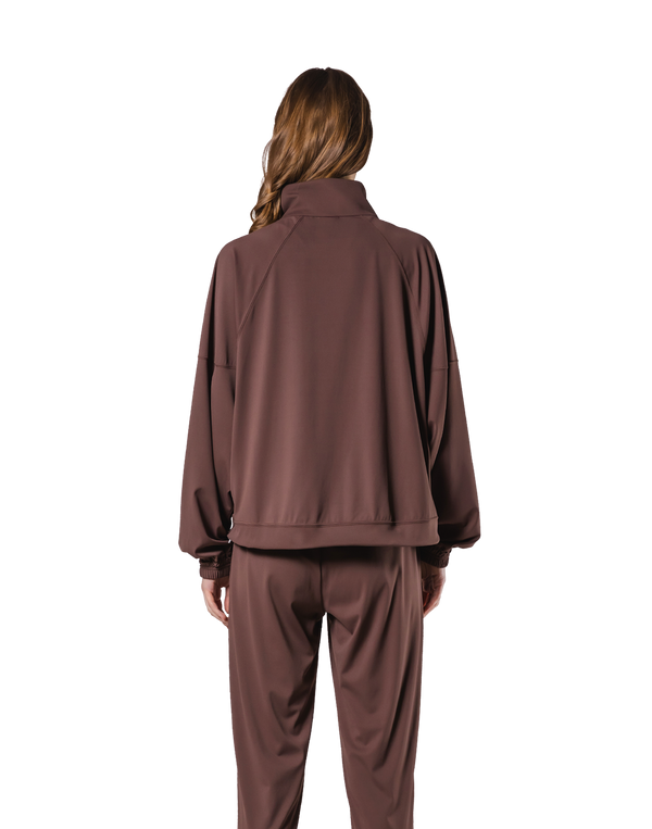 Stretch Wide Track Jacket 2 - Brown