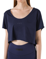 Loose Fit Stretch T-Shirt - Navy