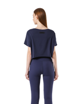 Loose Fit Stretch T-Shirt - Navy