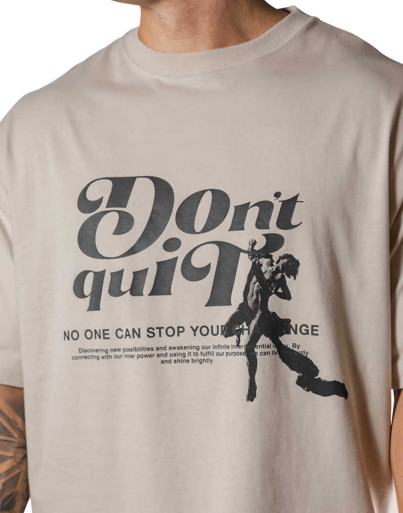 "Do it" Graphic Big T-Shirt  - Ivory