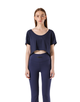 Loose Fit Stretch T-Shirt - Navy