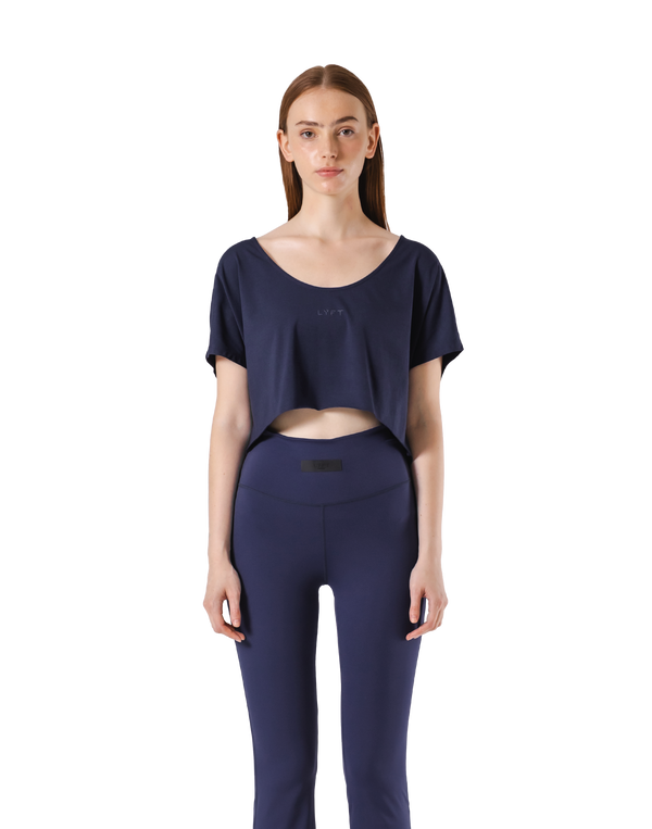 Loose Fit Stretch T-Shirt - Navy