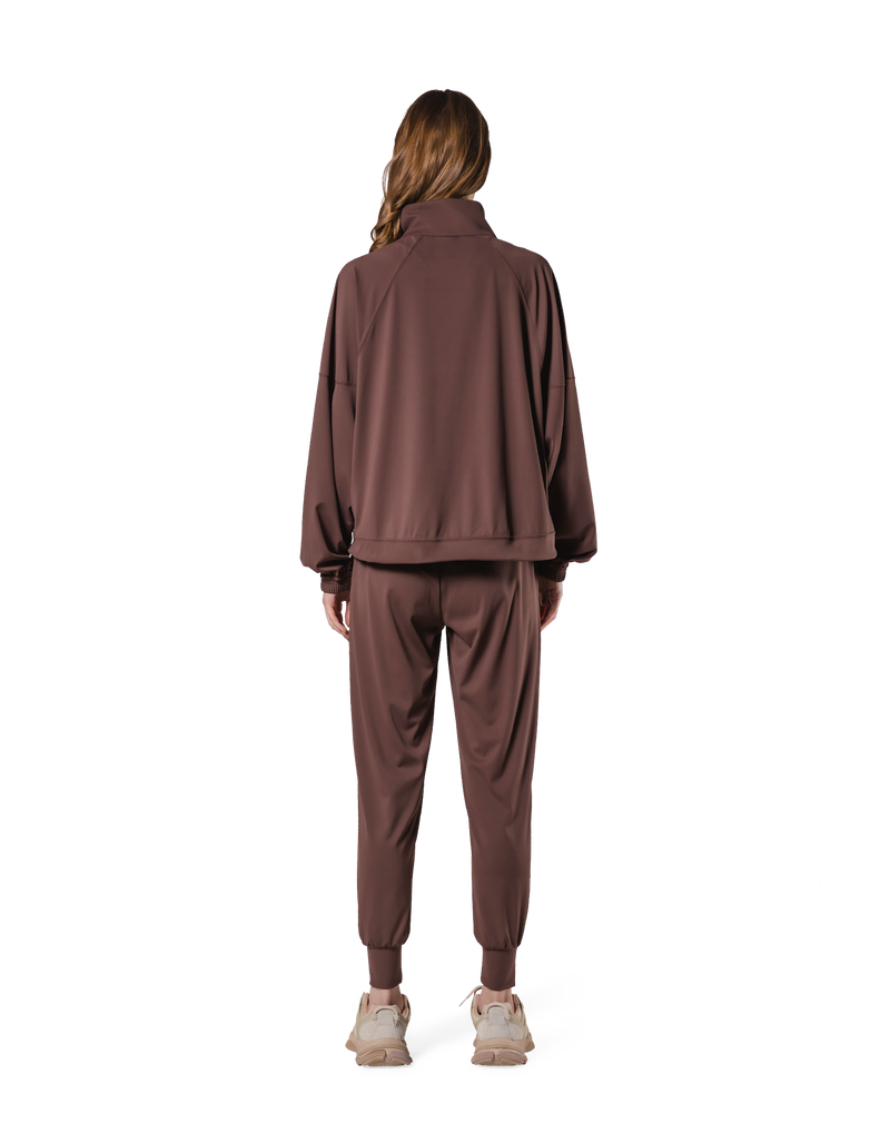 Stretch Wide Track Jacket 2 - Brown