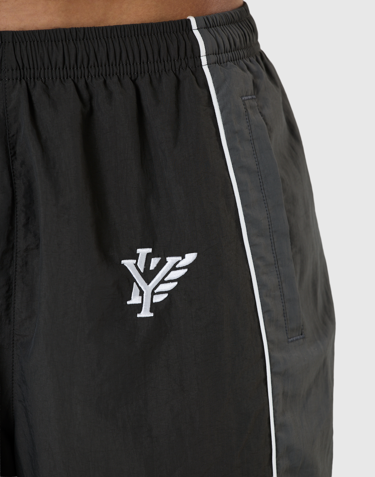 BORN TO LÝFT Racing Nylon Pants - Grey