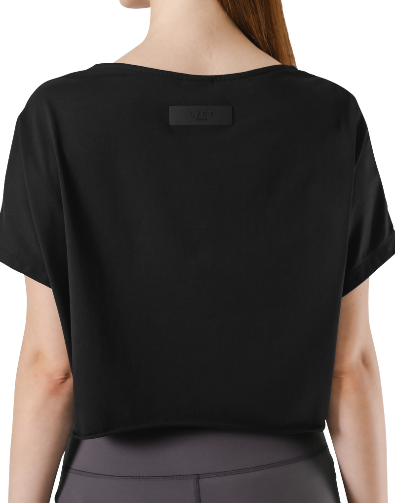 Loose Fit Stretch T-Shirt - Black