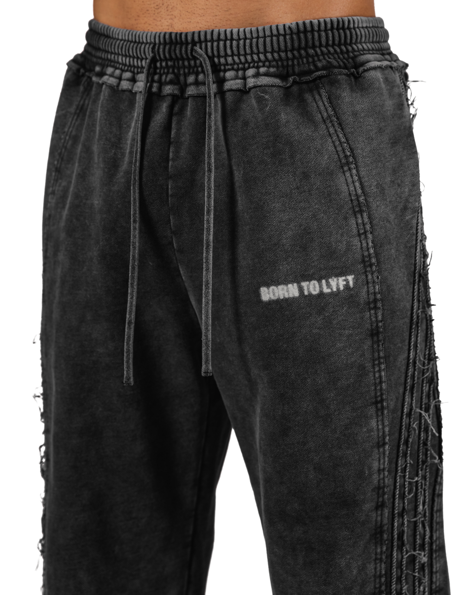 LYFT VINTAGE SWEAT WIDE LINE PANTS BLACK LYFT VINTAGE SWEAT WIDE LINE PANTS BLACK