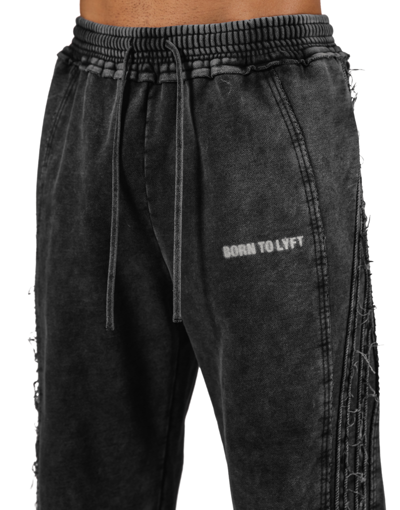 Vintage Sweat Wide Line Pants - Black