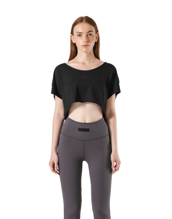 Loose Fit Stretch T-Shirt - Black