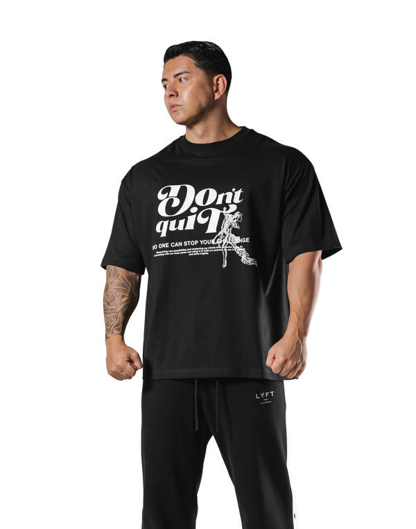 "Do it" Graphic Big T-Shirt  - Black