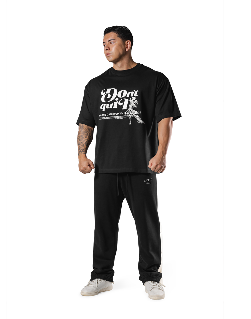 "Do it" Graphic Big T-Shirt  - Black