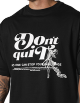 "Do it" Graphic Big T-Shirt  - Black