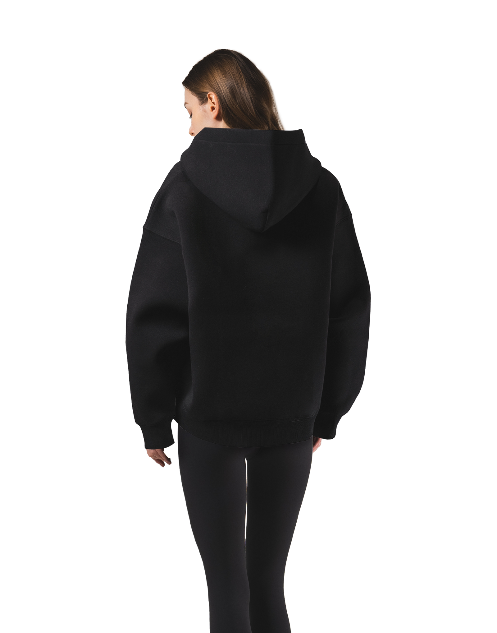 Double Face Zip-Up Hoodie - Black – LÝFT