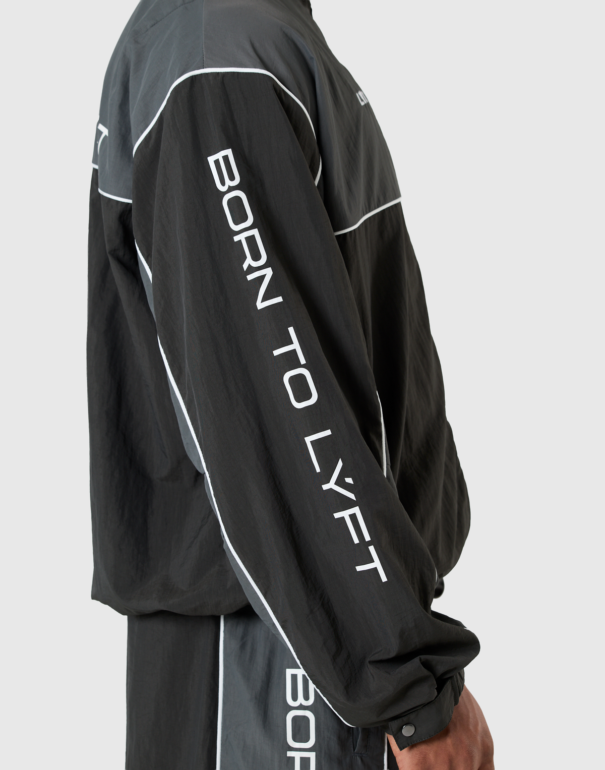 BORN TO LÝFT Racing Nylon Jacket - Grey