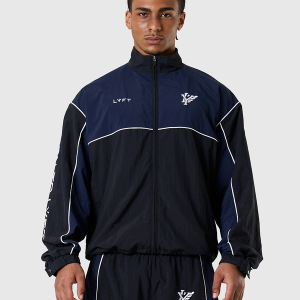 BORN TO LÝFT Racing Nylon Jacket - Navy