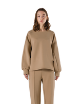 Double Knit Wide Pullover - Beige