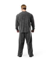 Fire Ý Graphic Long Sleeve T-Shirt - Black