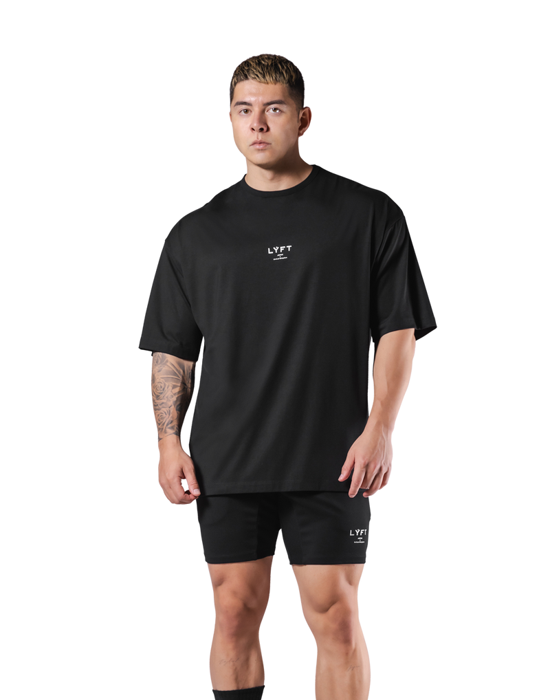 Stretch Logo Big T-Shirt - Black