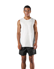 Quilt Patch Loose Fit Tanktop - White