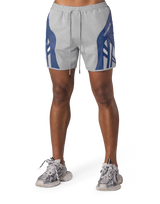 Multi Pattern Side Mesh Shorts - Blue