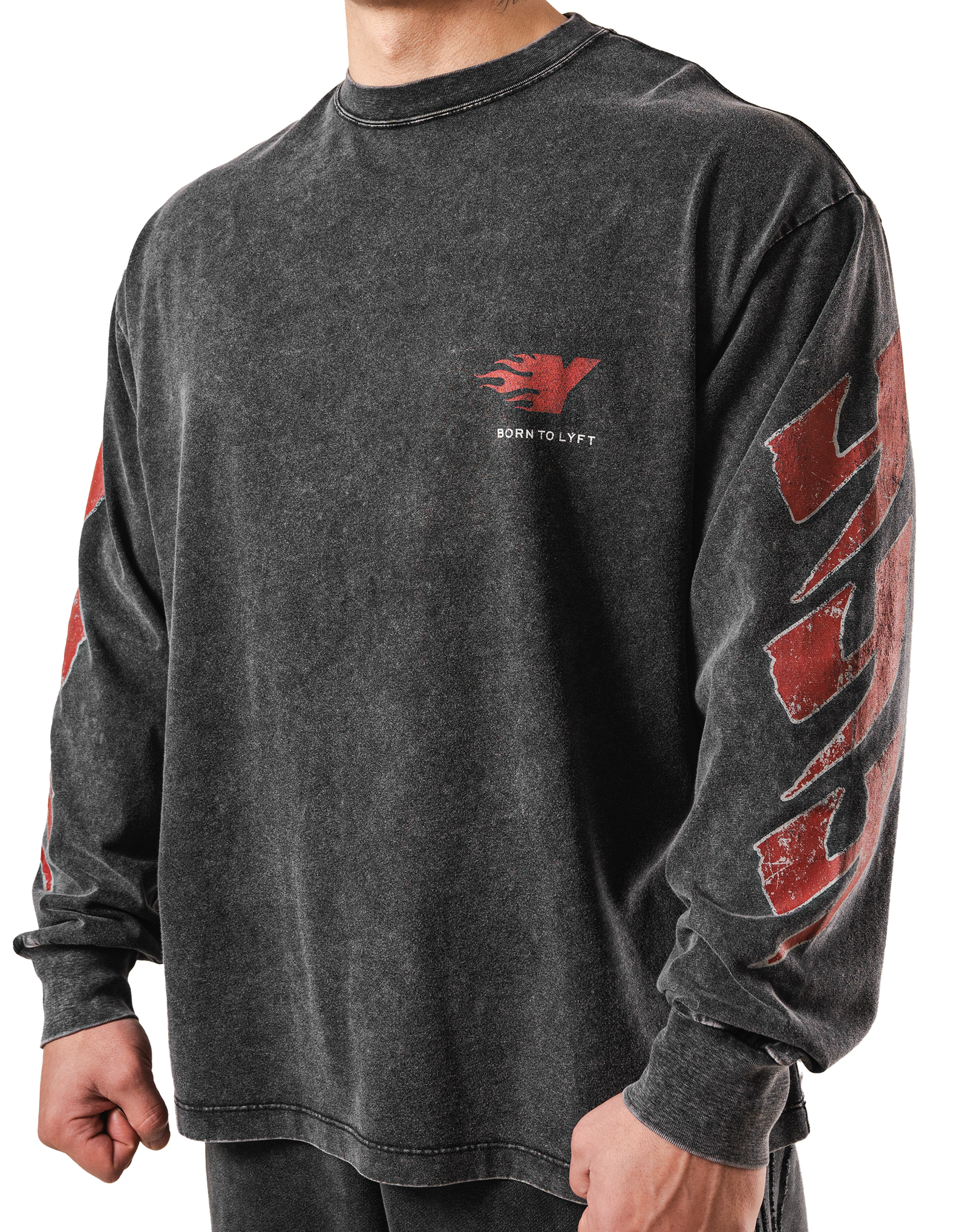 新品LYFT FIRE Y GRAPHIC LONG SLEEVE Fire Ý Graphic Long Sleeve T-Shirt - Black – LÝFT