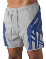 Multi Pattern Side Mesh Shorts - Blue